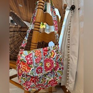Vera Bradley Floral Saddle Bag